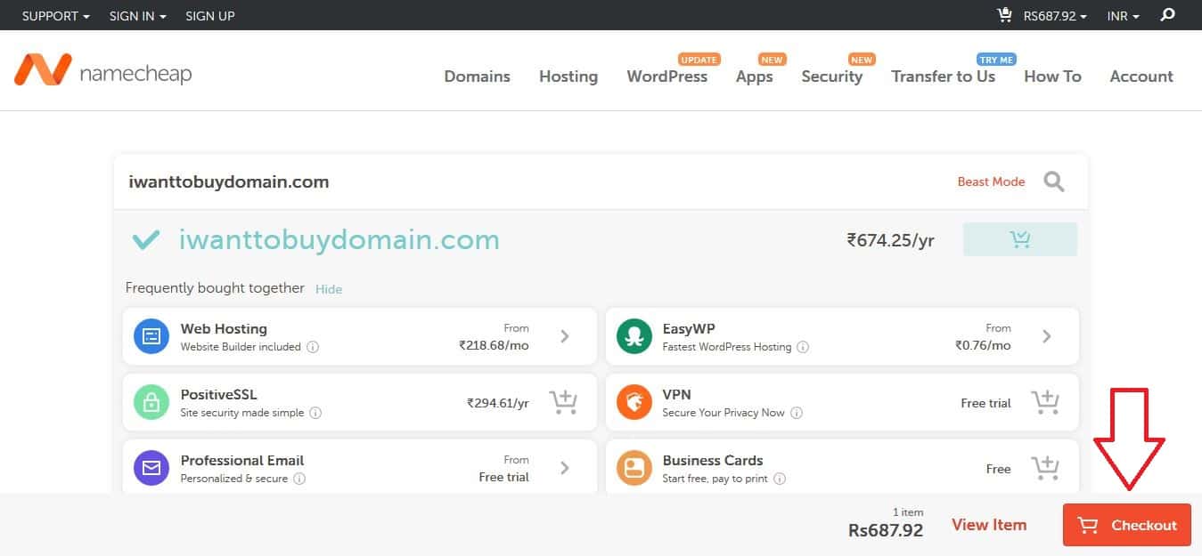 namecheap domain cost