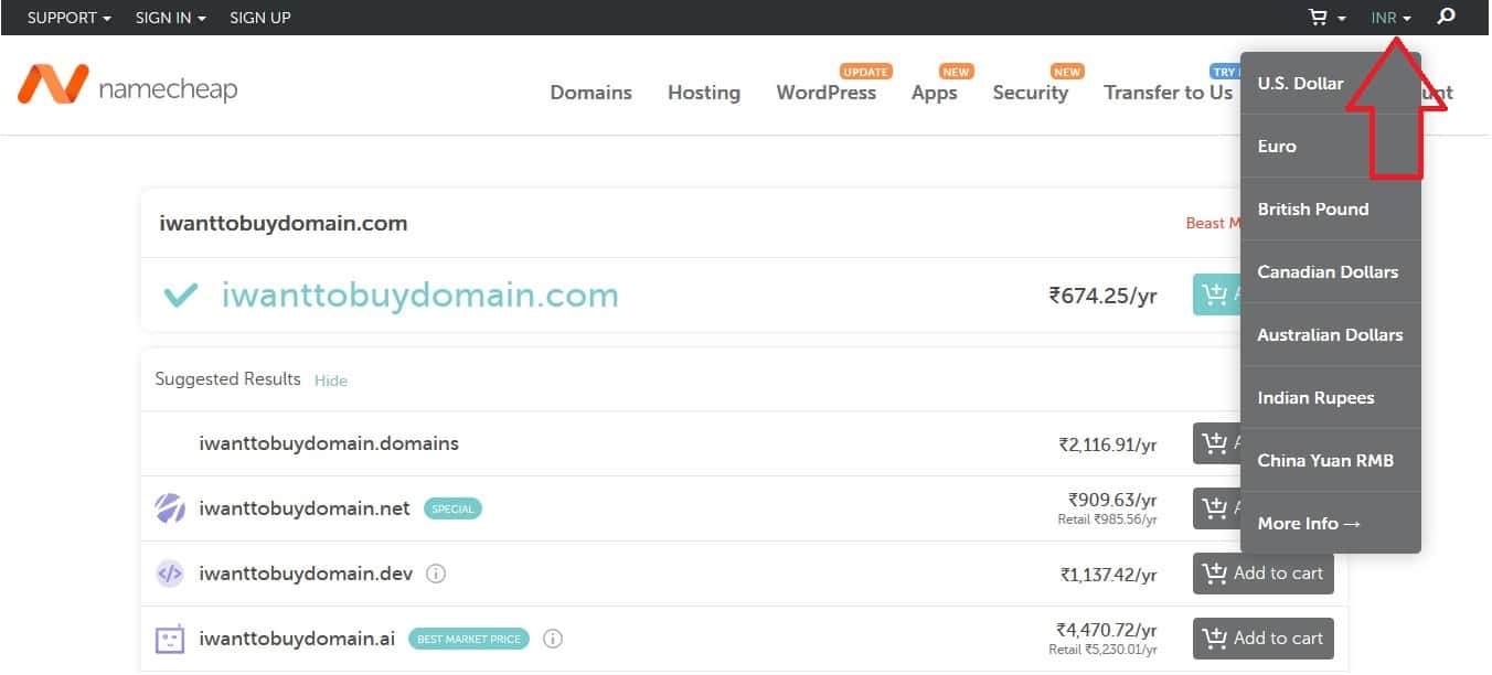 namecheap domain price