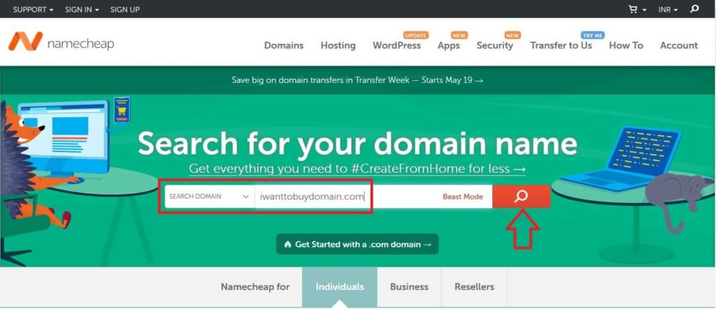 namecheap domain search