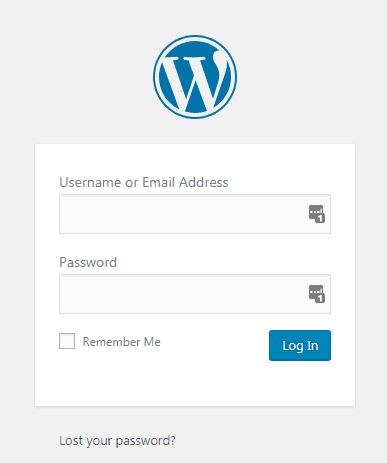 wordpress admin login