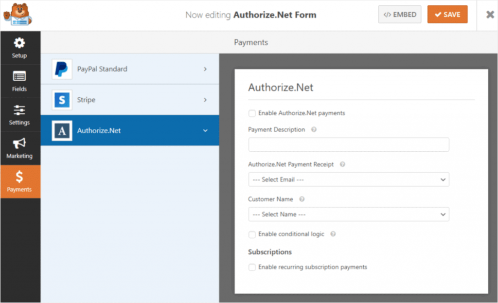 Introducing the Authorize.Net Addon for WPForms